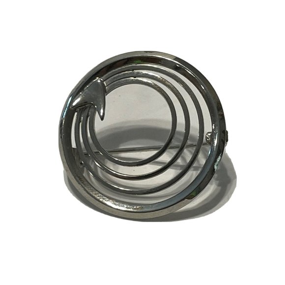 Vintage Silver Tone Multi Circle  Arrowhead Pin Brooch - Picture 1 of 3